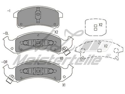 комплект спирачно феродо, дискови спирачки A.Z. Meisterteile AZMT-44-022-1837