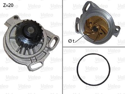 Водяной насос, охлаждение двигателя VALEO 506130 для AUDI 100