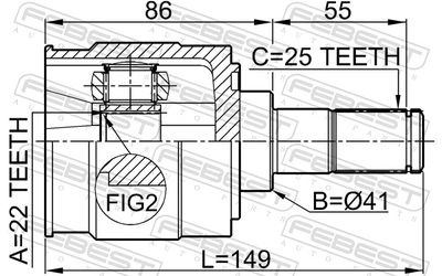 Joint Kit, drive shaft 2211-CERII16