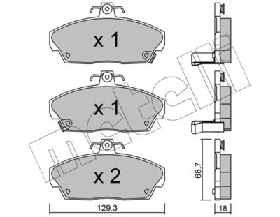 Комплект тормозных колодок, дисковый тормоз METELLI 22-0174-0 для ROVER 25