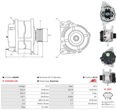 Alternátor AS-PL A9294S
