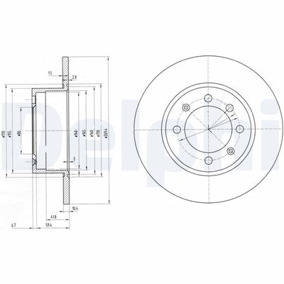 Tarcza hamulcowa DELPHI BG2112