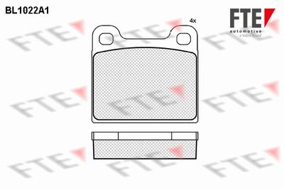 Комплект тормозных колодок, дисковый тормоз FTE 9010009 для OPEL DIPLOMAT