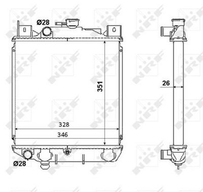 Radiator, engine cooling 53350