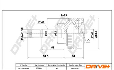 GELENKSATZ ANTRIEBSWELLE DR!VE+ DP2110101390 3