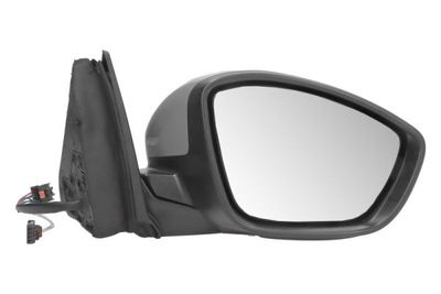 Zijspiegel Rechts (elektrisch, in reliëf, met verwarming, under-coated, met indicator, met temperatuursensor, wy5w gloeilamp) past: OPEL CORSA F  PEUGEOT 208 II 05.19-