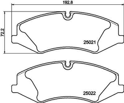 Комплект тормозных колодок, дисковый тормоз 8DB 355 015-081