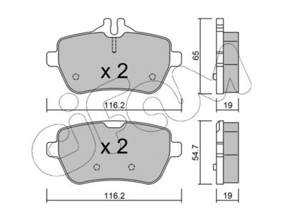 Brake Pad Set, disc brake 822-1022-0