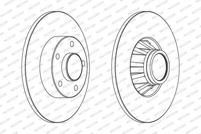 BREMSSCHEIBE FERODO DDF1498C1 1