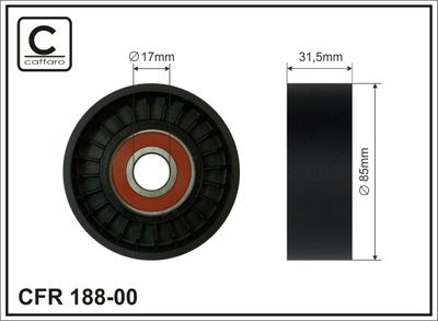 Tensioner Pulley, V-ribbed belt 188-00