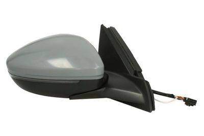 Zijspiegel Rechts (elektrisch, in reliëf, met verwarming, under-coated, elektrisch opklapbaar, met indicator, met temperatuursensor) past: OPEL CORSA F  PEUGEOT 208 II 05.19-