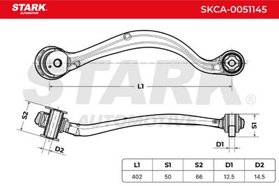 носач, окачване на колелата STARK SKCA-0051145