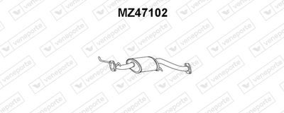 VENEPORTE MZ47102 Глушитель выхлопных газов  для MAZDA 626 III (GD) 2.2 12V 4WD