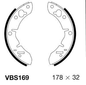Комплект тормозных колодок MOTAQUIP VBS169 для ROVER MINI