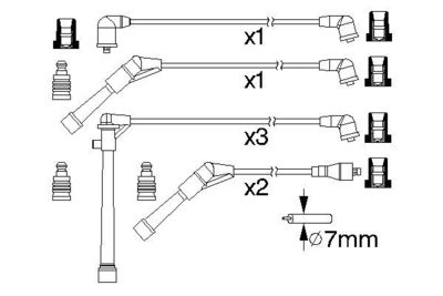 Комплект проводов зажигания BOSCH 0 986 357 174 для NISSAN MAXIMA