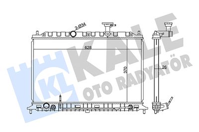 Радиатор, охлаждение двигателя KALE OTO RADYATÖR 359100 для KIA RIO