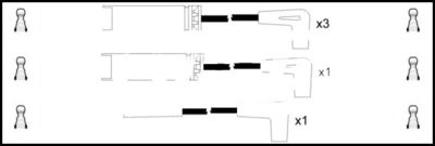 Комплект проводов зажигания LEMARK HOES845 для DAEWOO ESPERO