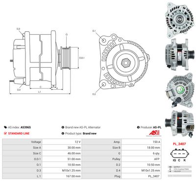 Alternátor AS-PL A5396S