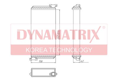 Теплообменник, отопление салона DYNAMATRIX DR72002 для MERCEDES-BENZ 190