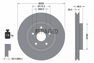 спирачен диск PAGID