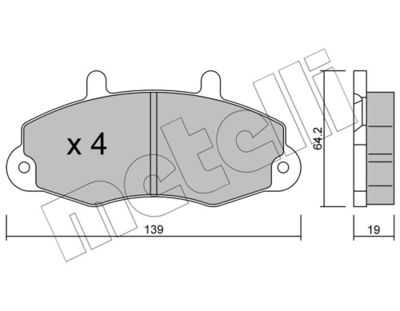 Brake Pad Set, disc brake 22-0194-0