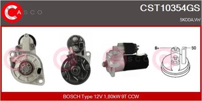 Стартер CASCO CST10354GS для VW CADDY