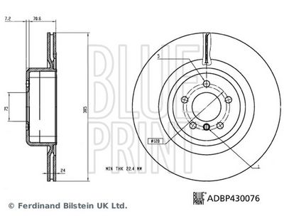 BREMSSCHEIBE BLUE PRINT ADBP430076 2