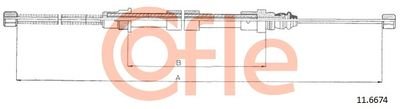 Тросик, cтояночный тормоз COFLE 11.6674 для RENAULT CLIO