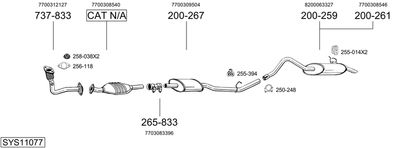 Układ wydechowy BOSAL SYS11077