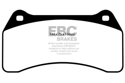 Комплект тормозных колодок, дисковый тормоз EBC Brakes DP41462R для JAGUAR XJ