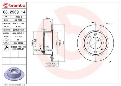 BREMSSCHEIBE BREMBO 08293914 1