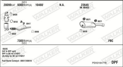 SISTEM DE ESAPAMENT WALKER PEK018477B