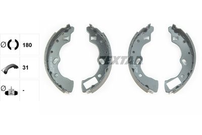 TEXTAR 91047300 Ремкомплект барабанных колодок  для MAZDA 121 II (DB) 1.3 i 16V