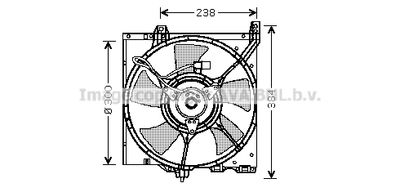 Вентилятор, охлаждение двигателя AVA QUALITY COOLING DN7504 для NISSAN ALMERA