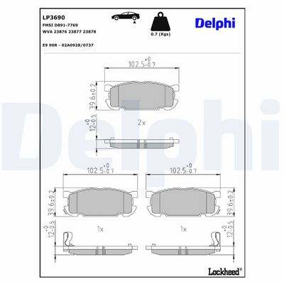 SET PLACUTE FRANA FRANA DISC DELPHI LP3690 0