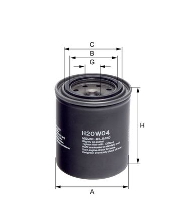 Olejový filtr HENGST FILTER H20W04
