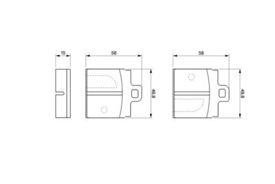 Комплект тормозных колодок, дисковый тормоз BOSCH 0 986 462 811 для ALFA ROMEO ALFASUD