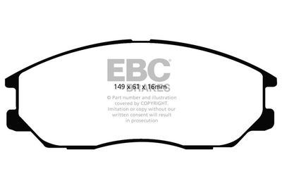 Комплект тормозных колодок, дисковый тормоз EBC Brakes DP21725 для SSANGYONG RODIUS