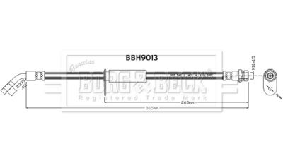 BORG & BECK BBH9013 Тормозной шланг  для FORD  (Форд Пума)