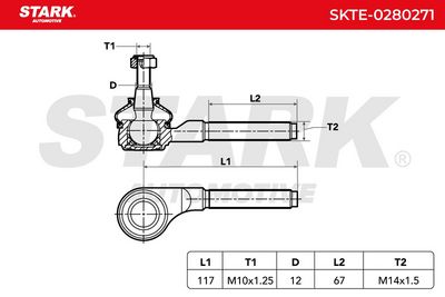 накрайник на напречна кормилна щанга STARK SKTE-0280271