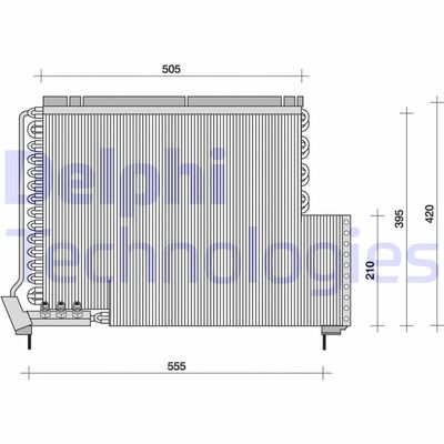 Конденсатор, кондиционер DELPHI TSP0225079 для VOLVO 960