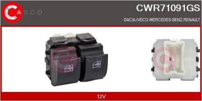Spínač, zvedací zařízení oken CASCO CWR71091GS