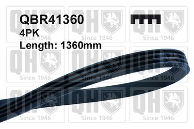 Поликлиновой ремень QUINTON HAZELL QBR41360 для FORD KUGA