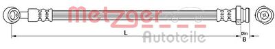 METZGER 4110672 Тормозной шланг  для HYUNDAI TUCSON (Хендай Туксон)