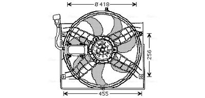 VENTILATOR RADIATOR AVA QUALITY COOLING BW7525