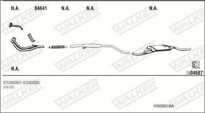 Изпускателна система WALKER VW30018A