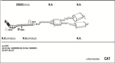 Układ wydechowy WALKER LRK018239A