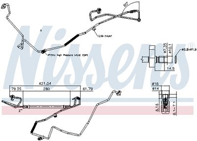 тръбопровод високо налягане, климатизация NISSENS 84085
