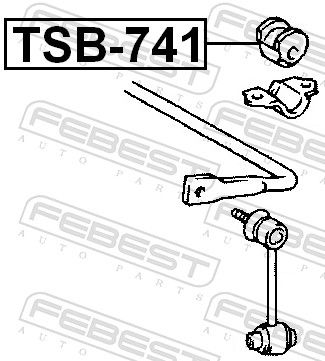 BUCSA BARA STABILIZATOARE FEBEST TSB741 1
