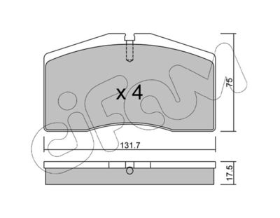 Комплект тормозных колодок, дисковый тормоз CIFAM 822-890-0 для PORSCHE 968